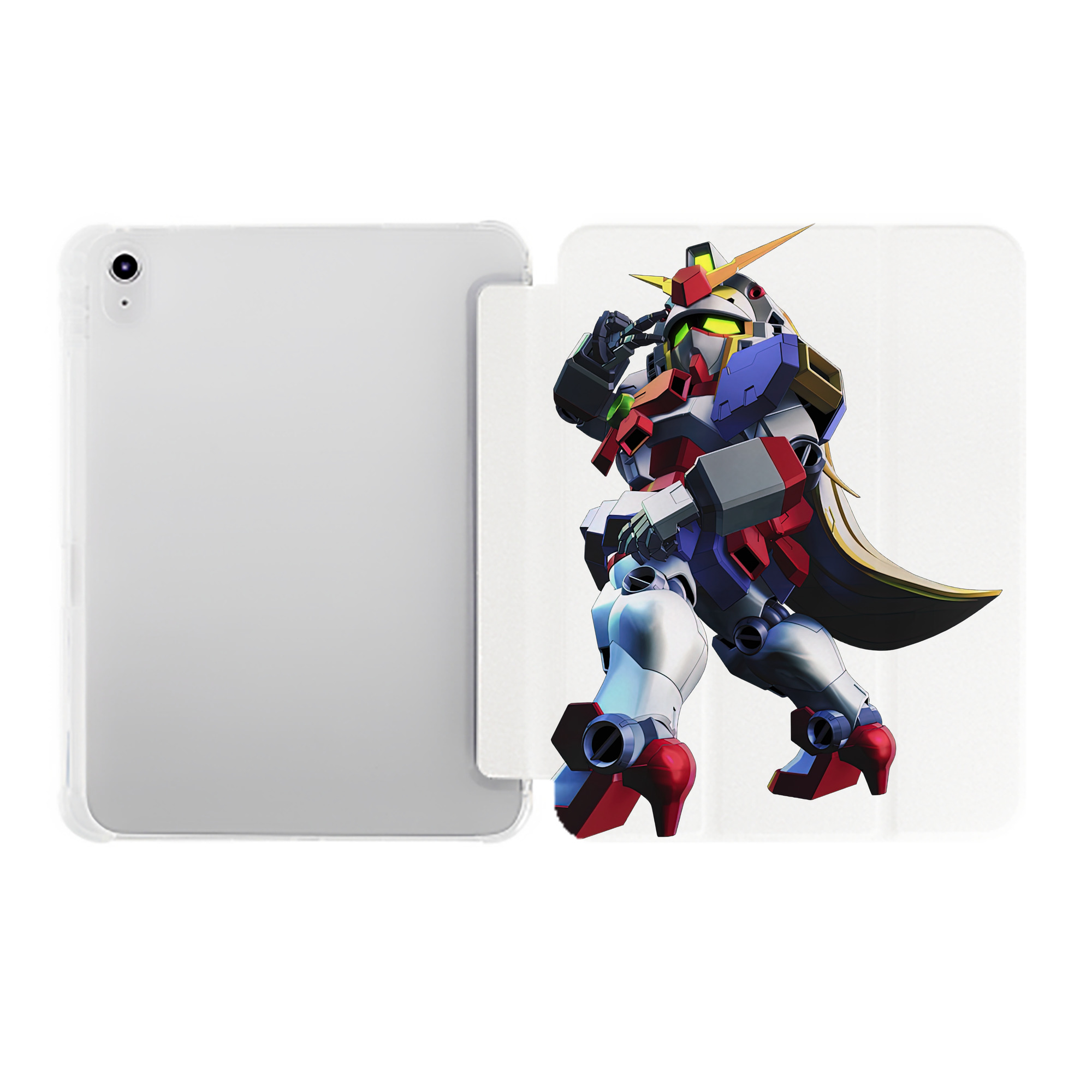 （画像用） 機動戦士ガンダム Mobile Suit Gundam IPad ケース ペン収納付き 三つ折りスタンド PUレザー×シリコン 対応機種9.5/10.5/10.9インチ